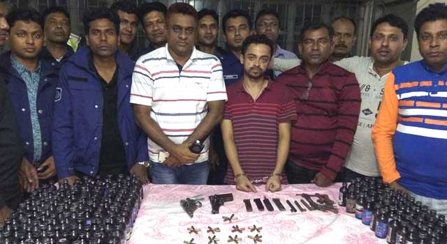 3 youths including three firearms and Phensidyl were arrested Ghatail ঘাটাইলে তিনটি আগ্নেয়াস্ত্র ও ফেনসিডিলসহ এক যুবক গ্রেফতার