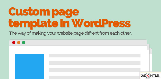 How to create a custom page in WordPress?