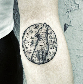 Kalatu, Woodcut tattoos, black work, black workers, black tattoos, blockprint tattoos, engraving tattoos, black ink, vegan ink, vegan ny, vegan tattoo, black workers ny, black workers submission, black tattoo art, wolf, wolf tattoo, wolf and moon, howling wolf tattoo