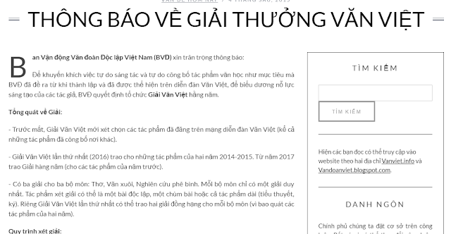 Kết quả hình ảnh cho giải thưá»ng vÄn viá»t lần 3