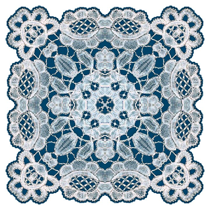 ArtbyJean - Images of Lace: Lace doilies in shades of blue.