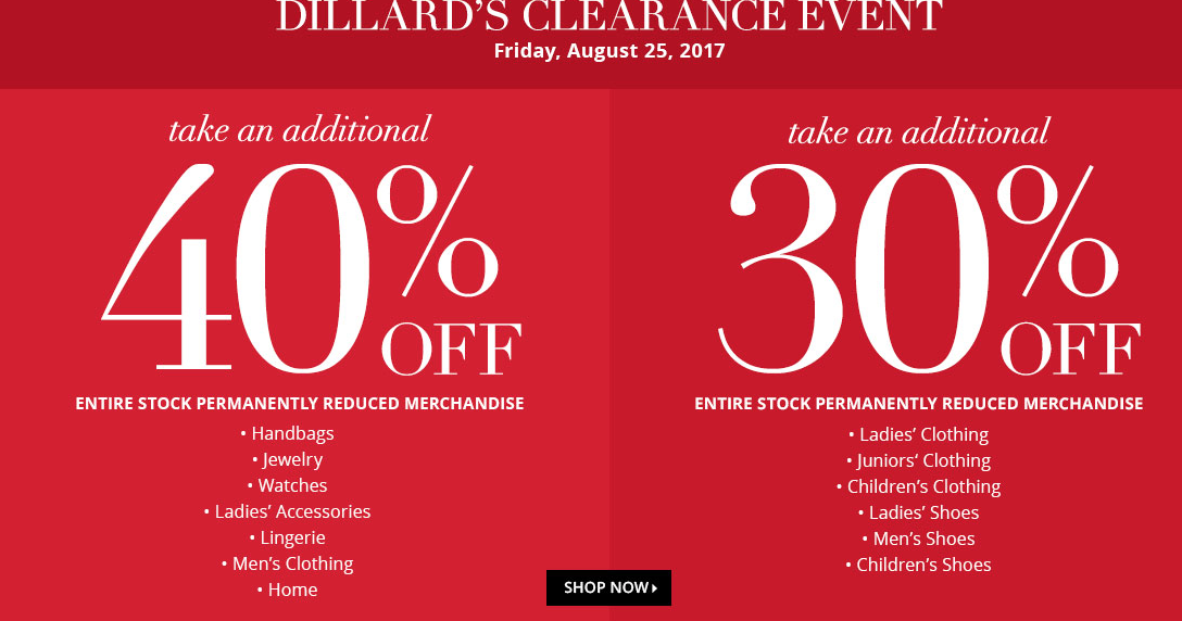 Arizona Families Dillards Clearance Sale {Additional 3040 Off}