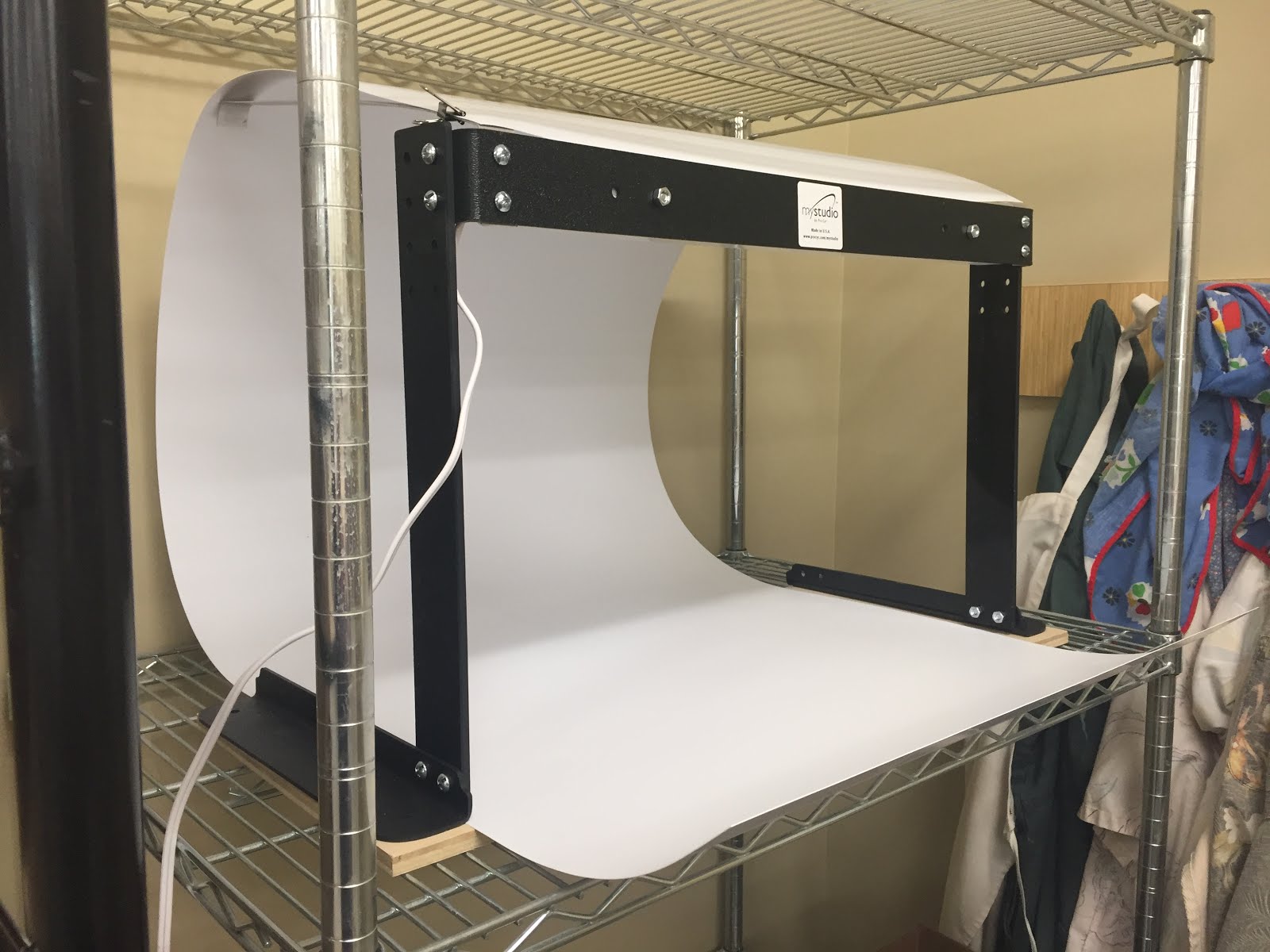 Rachel Dorn Ceramic Sculpture studio photo setup