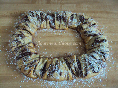 Delicious Nutella and Cream Cheese mixed together and baked in a flaky Croissant Dough
