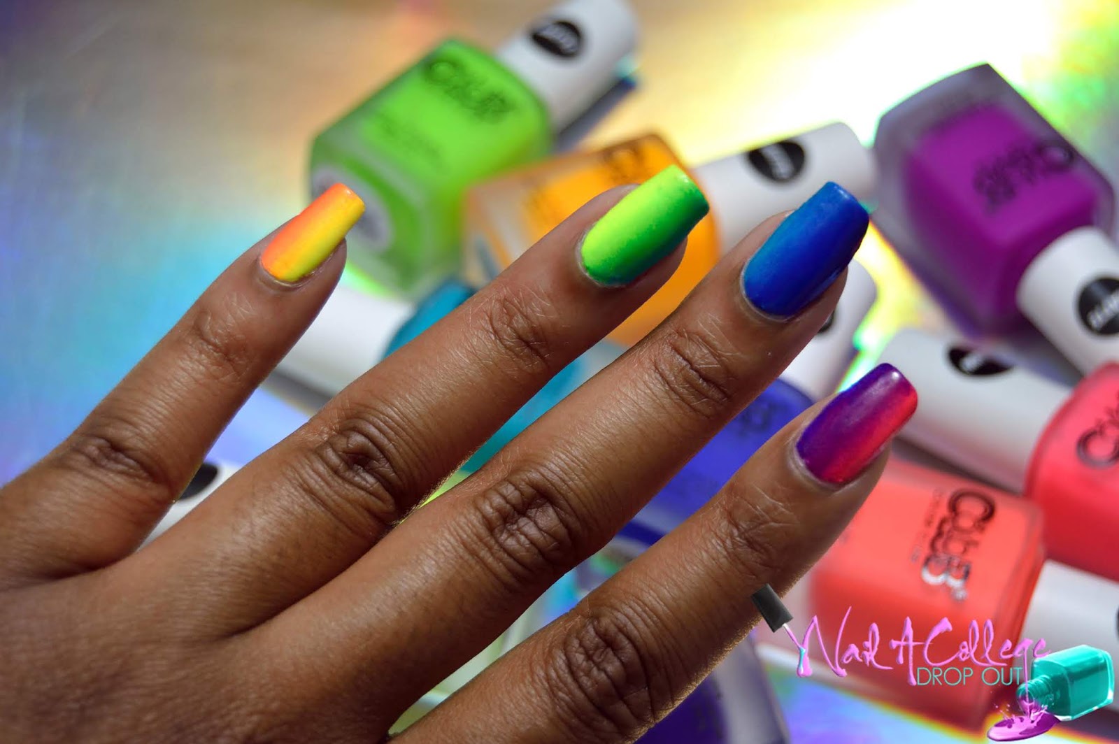 color club neon jellies press-on nail kit