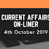 Current Affairs One-Liner: 4th October 2019