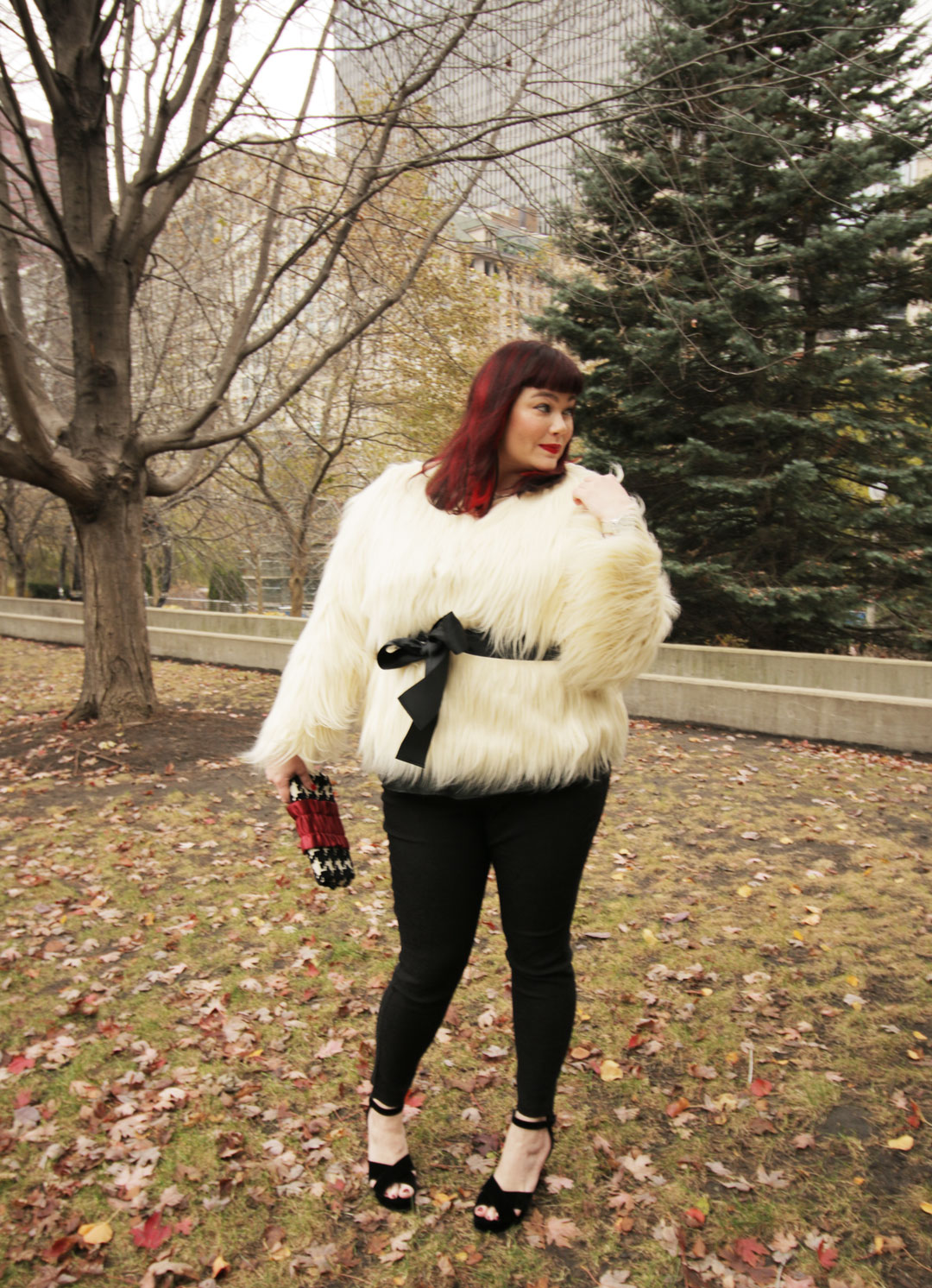 Fashion Find: White Faux Fur Jacket from Lane Bryant | Style Plus Curves