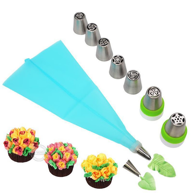 13 Piece: Pastry Icing Nozzle Cake Decorating Set