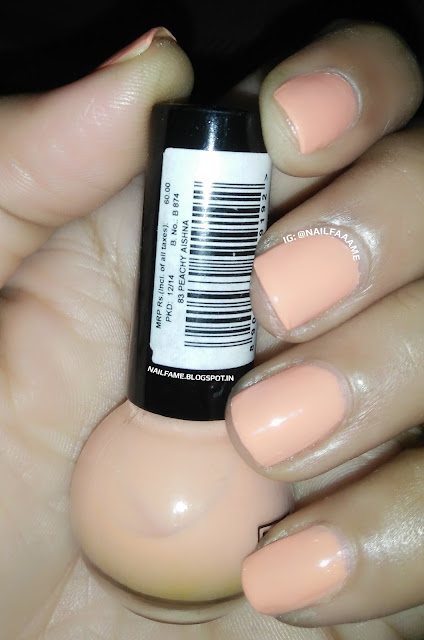 ELLE 18 PEACHY AISHNA SWATCH REVIEW AND NAILART