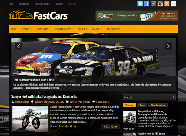 Free Download FastCars Blogger Theme Columns Blogger Theme for Cars Websites or Blogs Free Download FastCars Blogger Theme