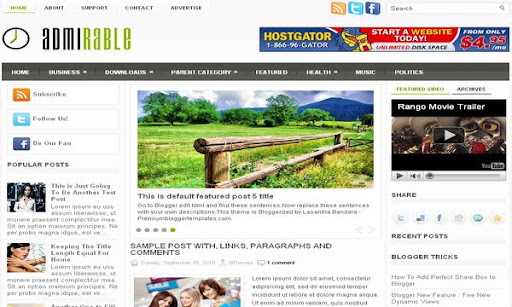 Admirable Blogger Template