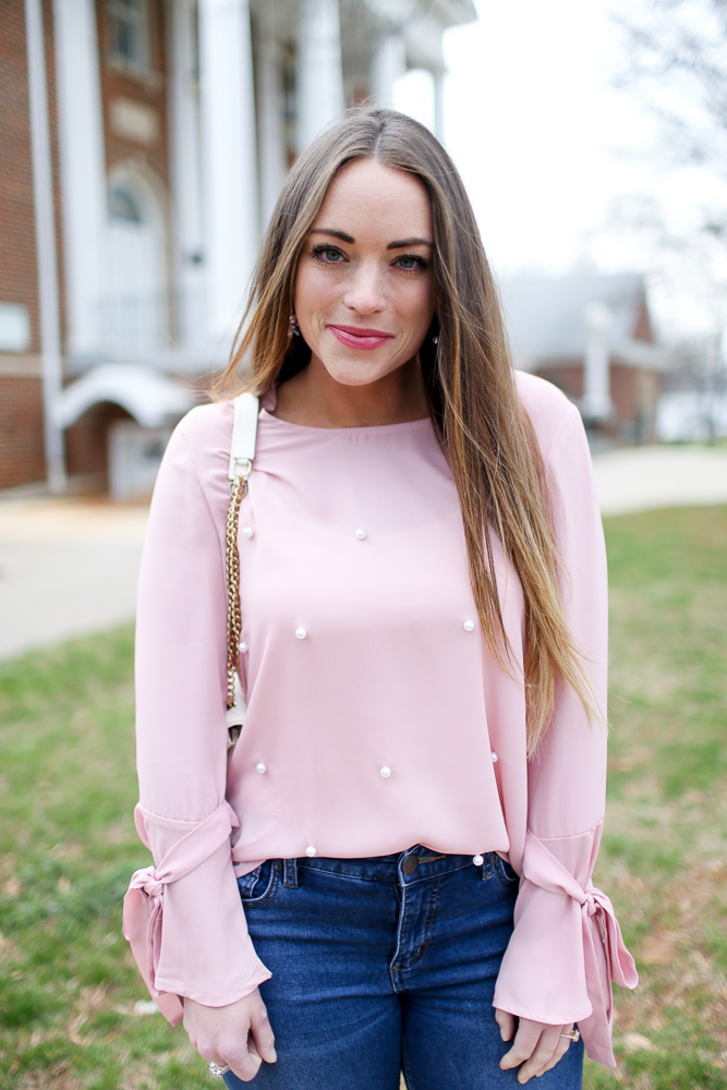 Lace Up Blouse + New Favorite Jeans • Brittany Ann Courtney