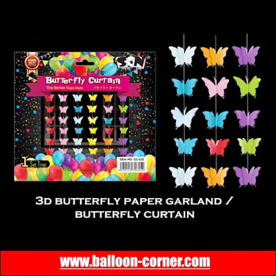 3D Butterfly Paper Garland / Butterfly Curtain 3D Butterfly Paper Garland / Butterfly Curtain