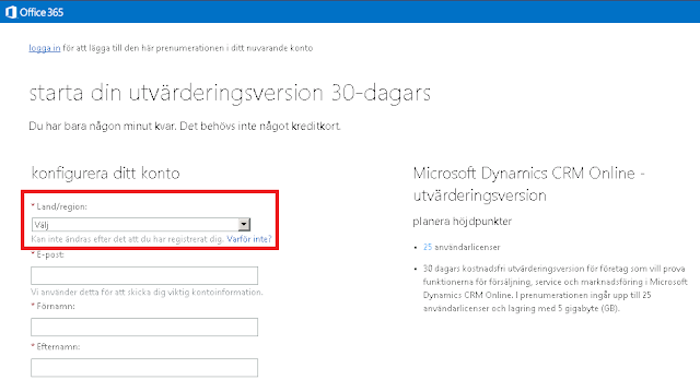 Implicit selections when choosing country in CRM Online