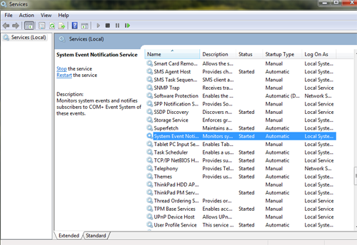 Failed To Access Windows Service