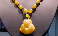 Natural yellow jadeite Yellow jadeite pendant
