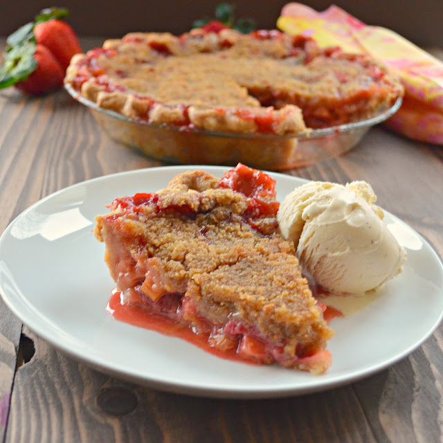 Strawberry Rhubarb Pie With Crumb Topping Serena Bakes Simply From