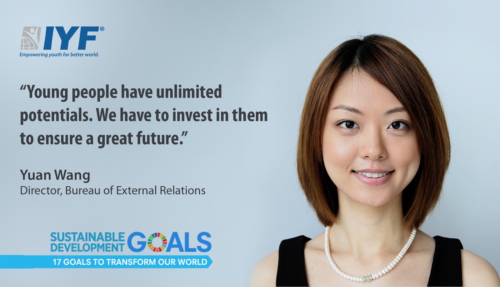 Yuan Wang, Director of IYF Bureau of External Relations Yuan Wang, Director of IYF Bureau of External Relations