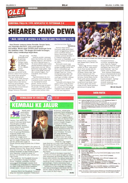 SEMIFINAL PIALA FA 1999 NEWCASTLE VS TOTTENHAM 2-0 SHEARER SANG DEWA SEMIFINAL PIALA FA 1999 NEWCASTLE VS TOTTENHAM 2-0 SHEARER SANG DEWA