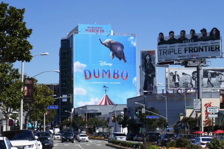 Giant Dumbo movie billboard Sunset Strip Giant Dumbo movie billboard Sunset Strip