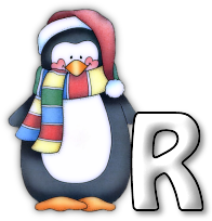 Alfabeto Navideño con Pingüinos.