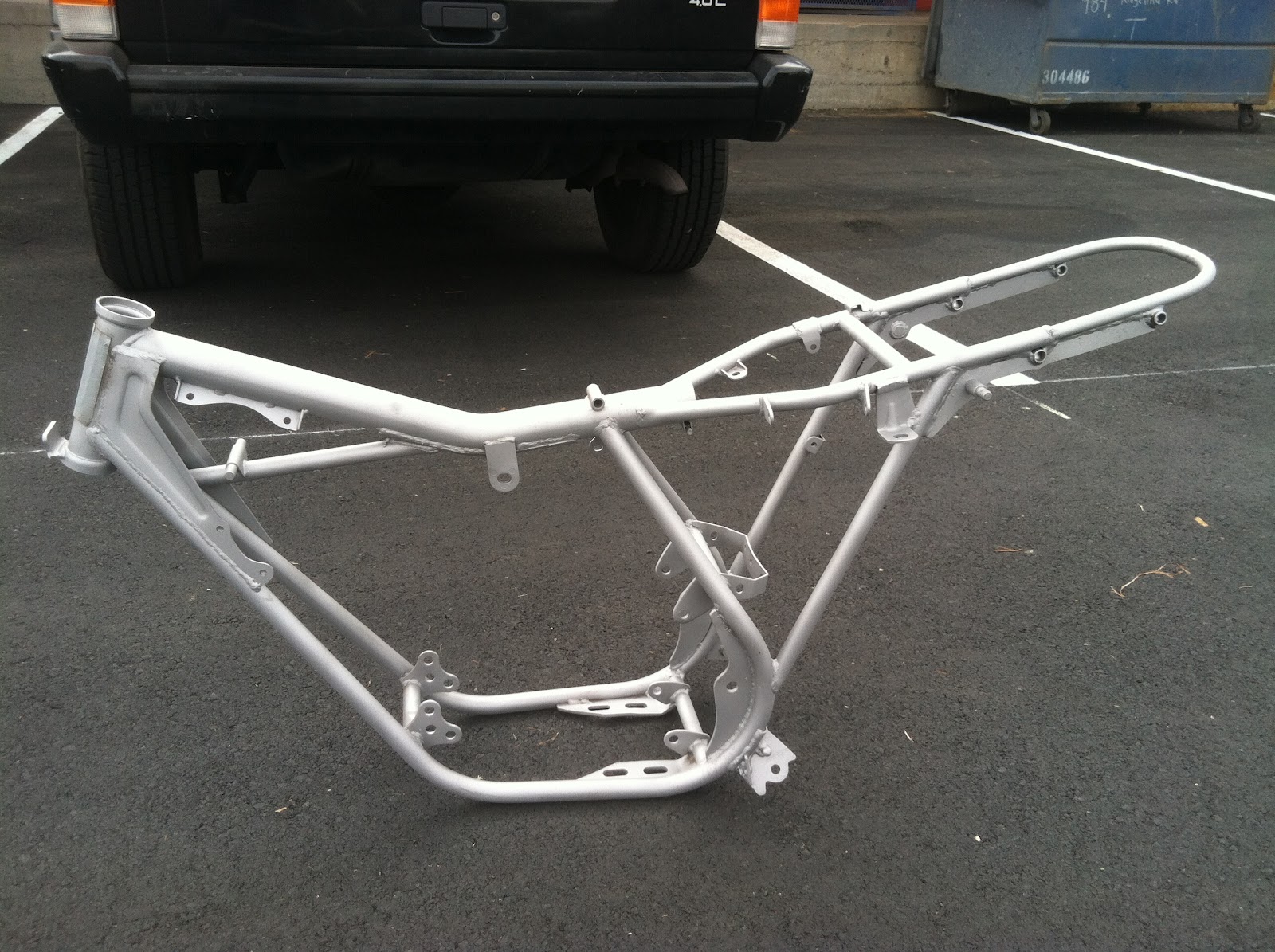 Restoring a 1972 Kawasaki G4 TRB Motorcycle Frame Sandblast & Powder