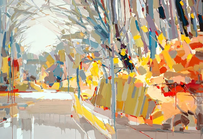 Josef Kote 1964 | Albanian Abstract painter | Vibrant colors