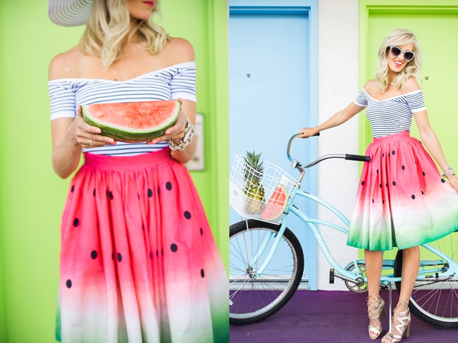 http://mckennableu.com/ 2016 Summer Unique Vintage Watermelon Skirt
