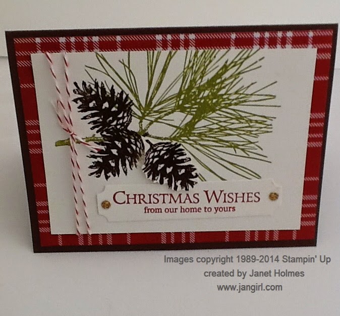 Stampin' Up Ornamental Pine Christmas card | Jan Girl