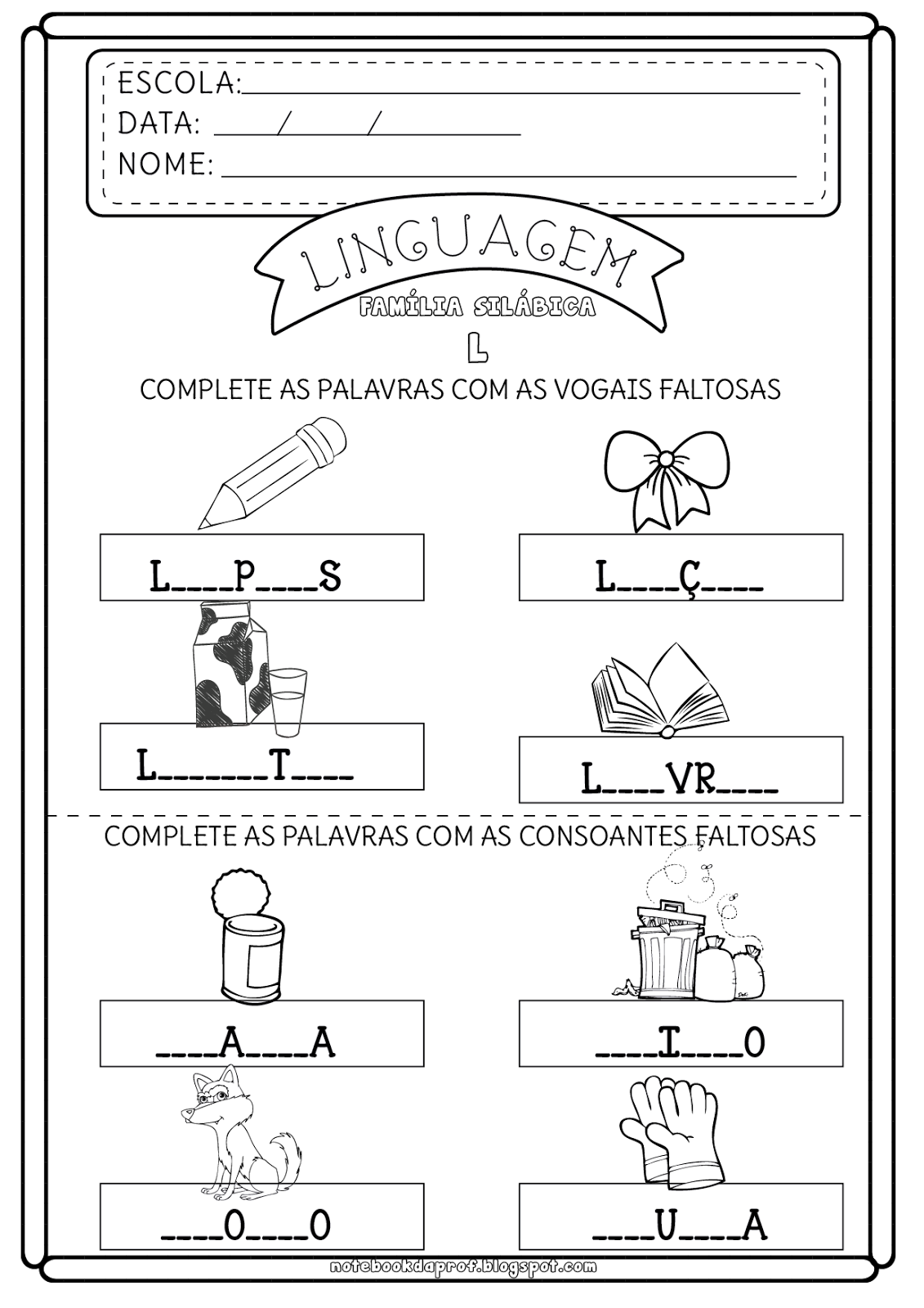 Palavras Terminadas Em L EducaBrilha Palavras Terminadas Em L EducaBrilha