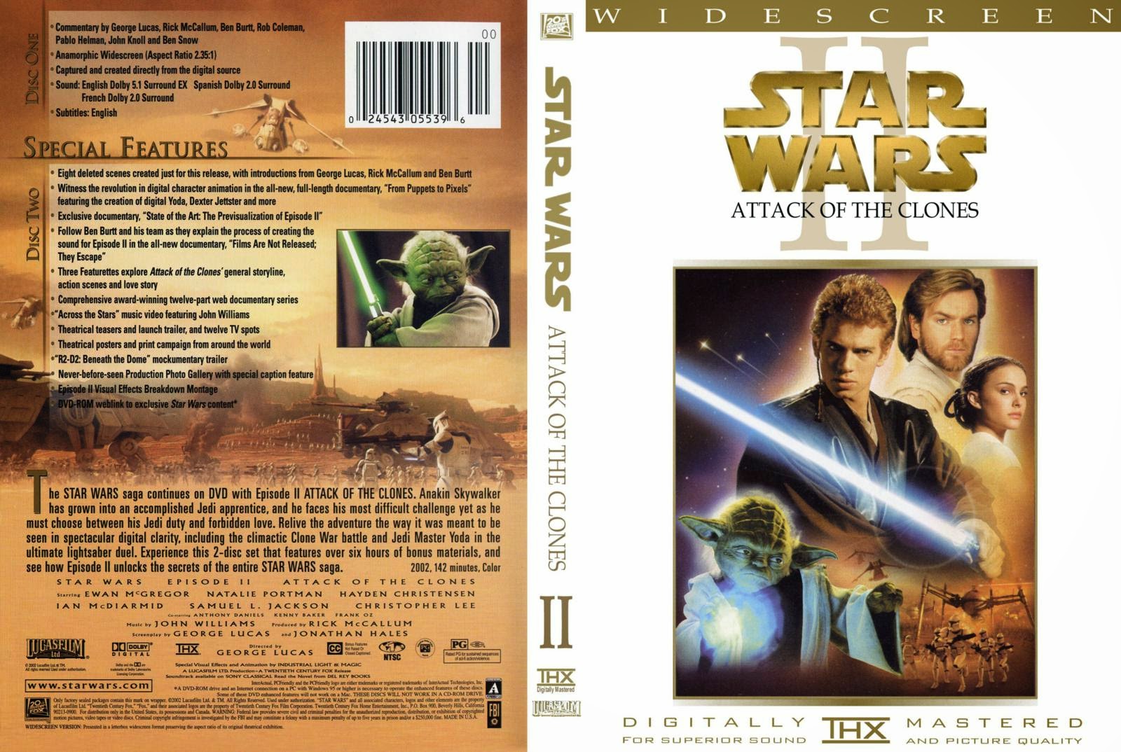 star wars ii attack of the clones dvd in store