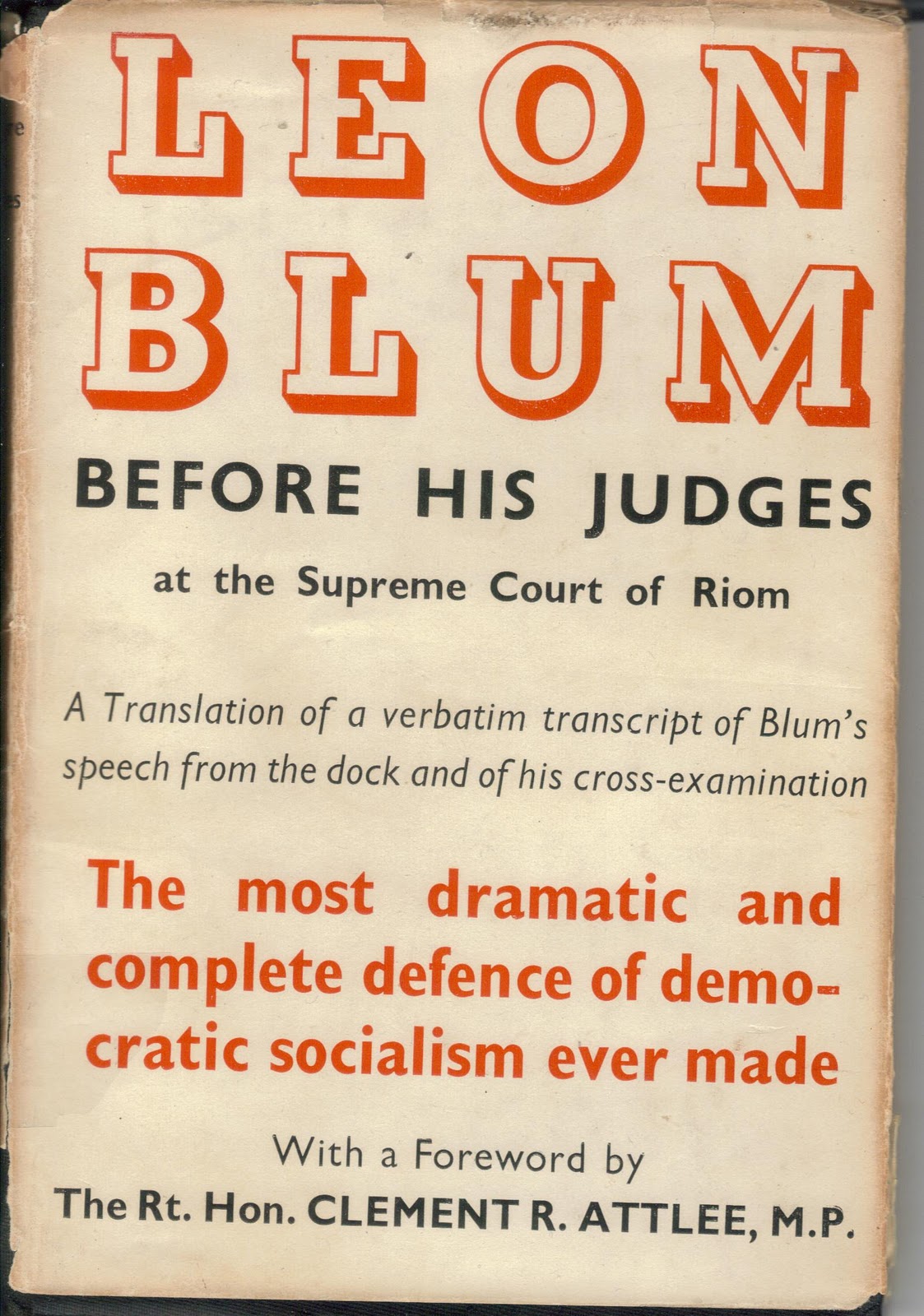 Leon Blum Before His Judges Vapour Trails