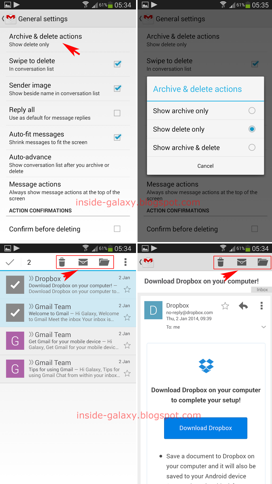 add gmail to galaxy watch