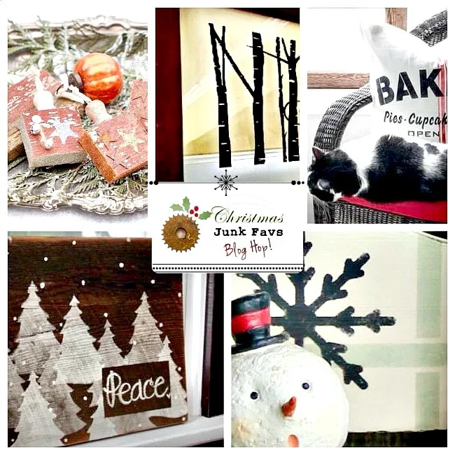 Christmas junk faves blog hop. Repurposed projects for the holidays