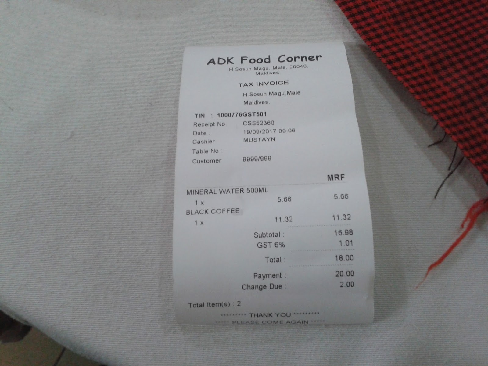 Naheez Thawfeeg's Blog ADK Food Corner coffee