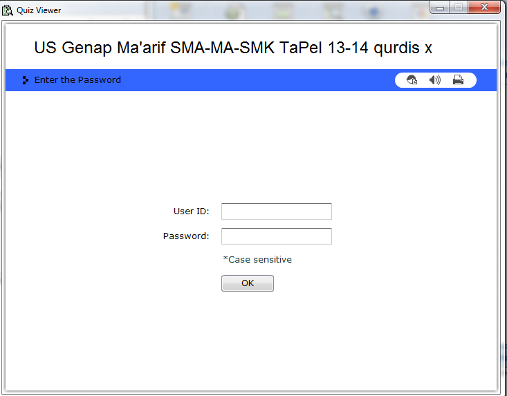 Membuat User ID dan Password Terbatas Untuk Soal Online