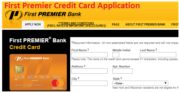 www.premiercardoffer.net: First Premier Credit Card Application www.premiercardoffer.net: First Premier Credit Card Application