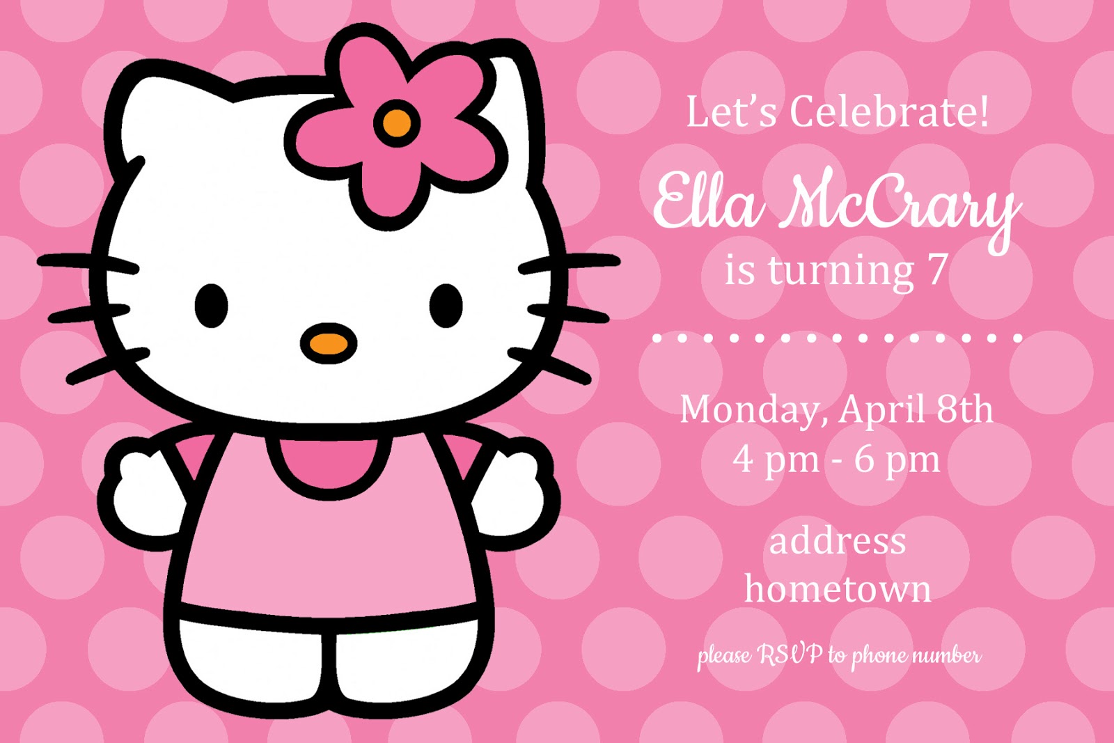 Hello Kitty Birthday Party Invitations Printable Free