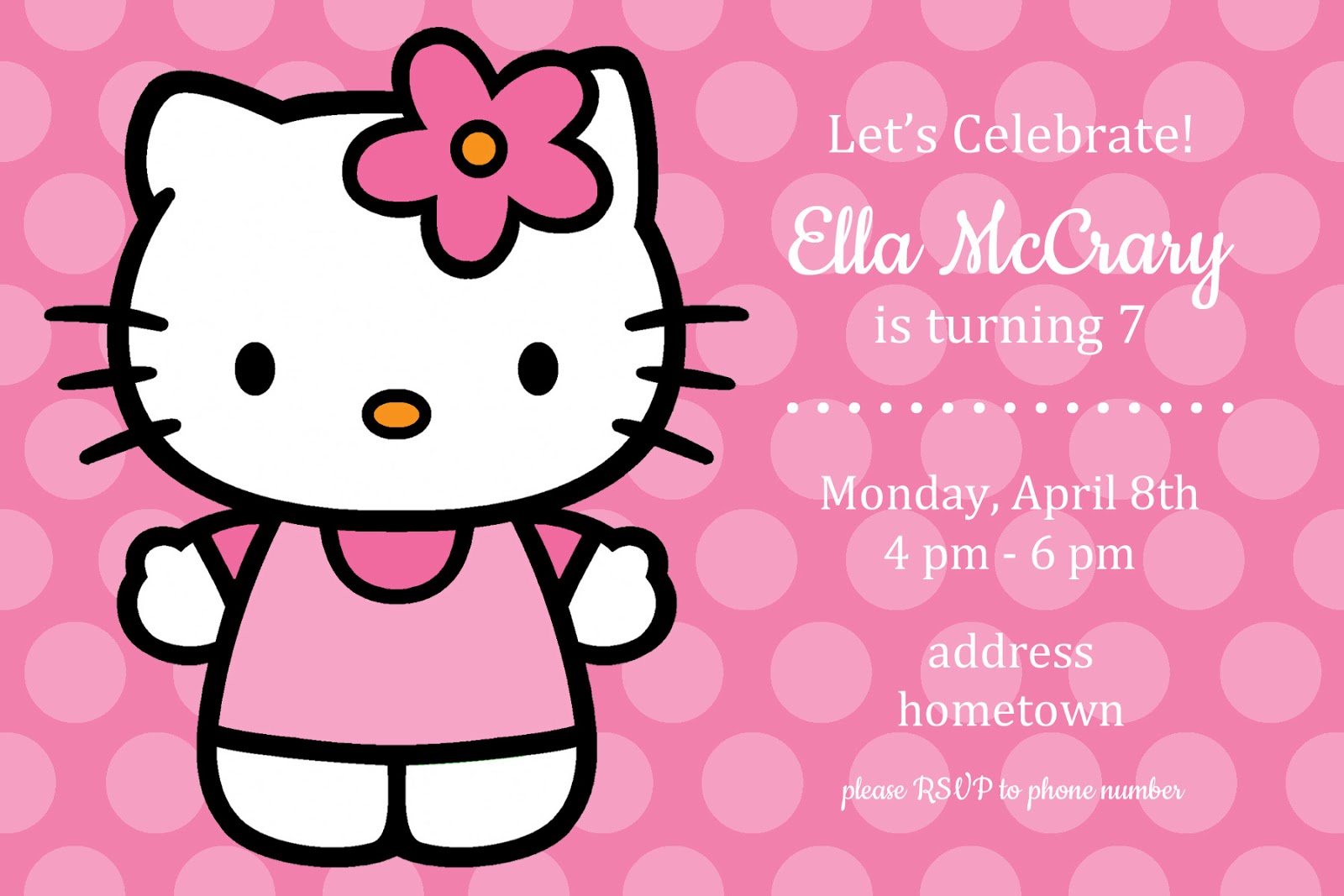 Hello Kitty Birthday Party Invitations Free Printable