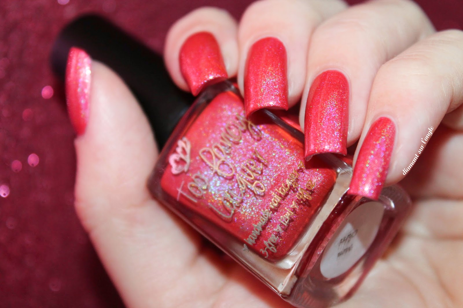 Swatch of "Mon Chéri" from Too Fancy Lacquer