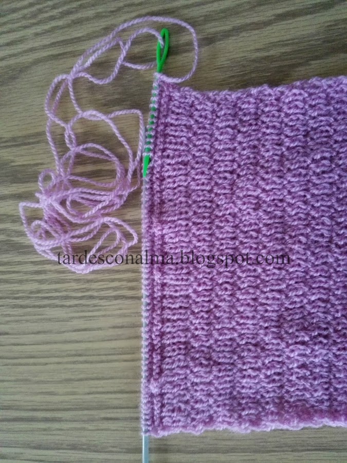 DIY tutorial facil 2 agujas calceta punto lana agujas circulares