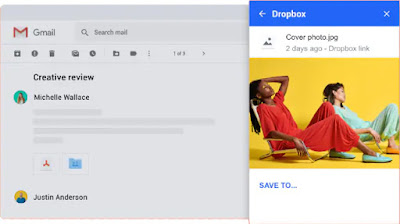 Dropbox can now be accessed while writing on Gmail