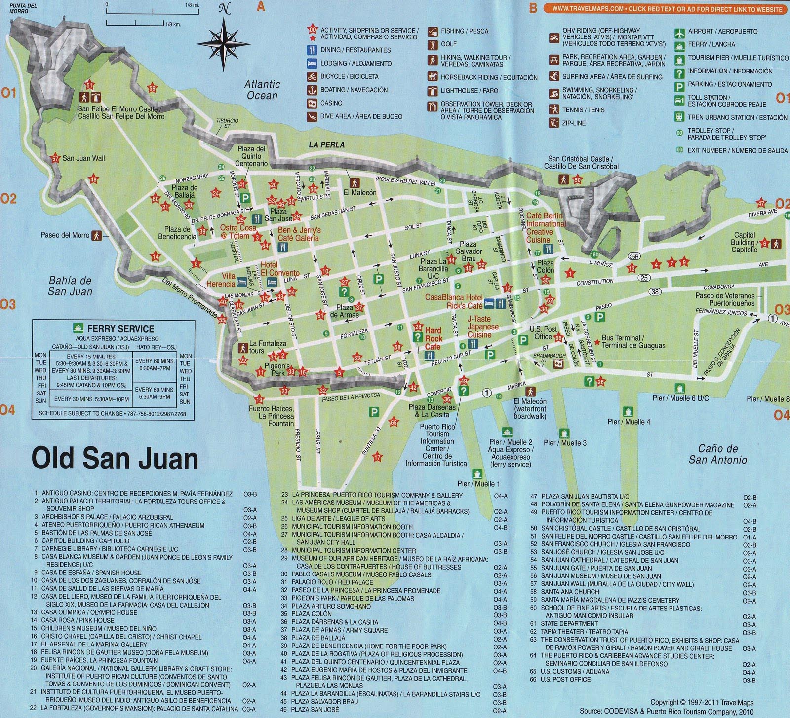 old town san juan puerto rico map