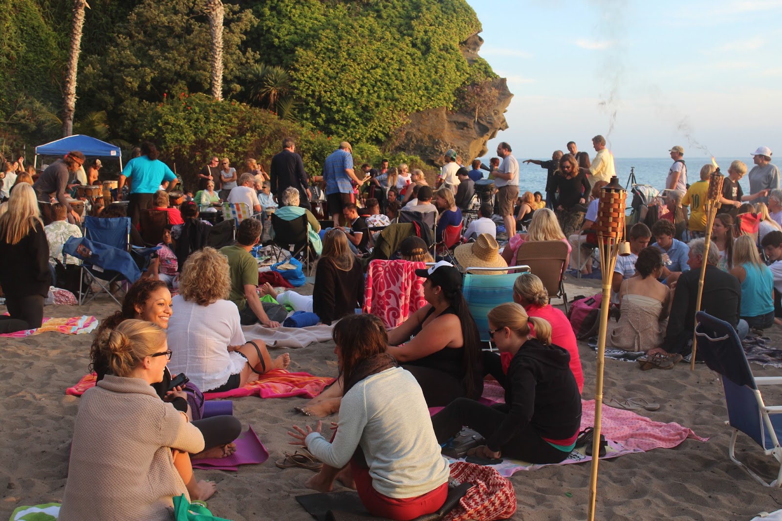 Pacific Edge Hotel Full Moon Drum Circle in Laguna Beach