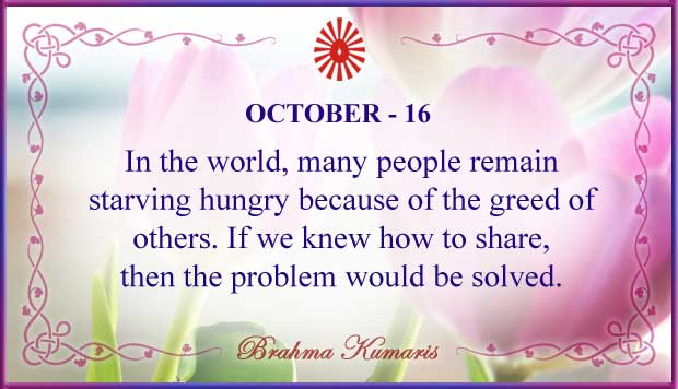 October 16 Thought For The Day October 16