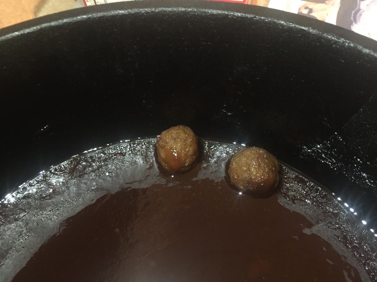 BYU Dutch Oven and Camp Cooking Barbecued Meatballs w/ grape jelly and