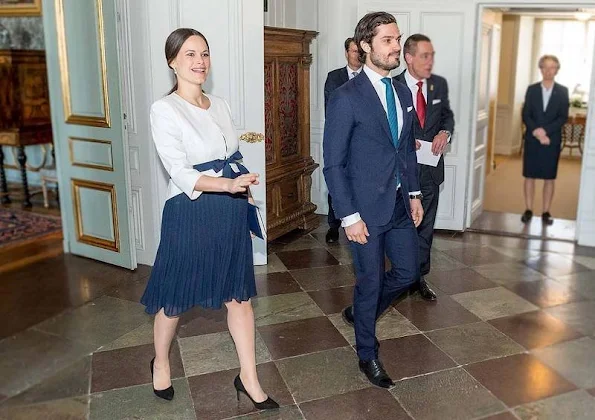  the Royal Couple, Prince Carl Philip and Princess Sofia attended the meeting of UN ambassadors at the Royal Palace.
