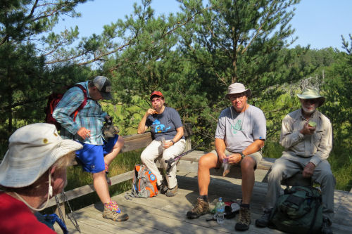 hikers taking a break