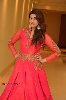 Actress Pranitha Subhash Latest Stills in Pink Designer Dress at 'Love For Handloom' Collection Fashion Show  0005