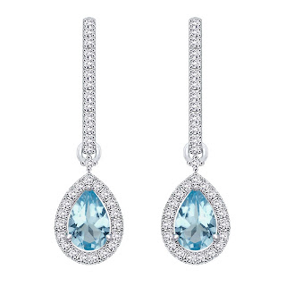 Velvetcase.com- Aquamarine and Diamond accent Earring - Rs 26,159 Velvetcase.com- Aquamarine and Diamond accent Earring - Rs 26,159